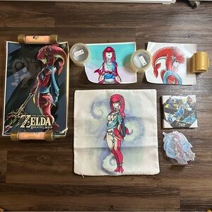 Mipha Bundle of 6 Decor Items - Zelda Breath of the Wild/Hyrule Warriors